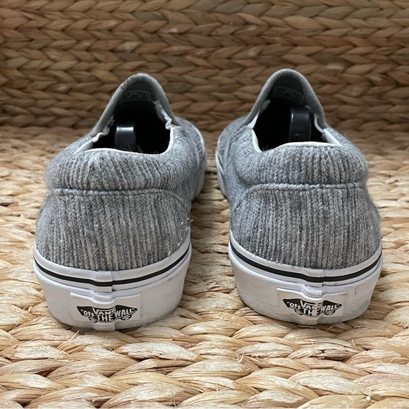 Vans Rib-Knit‎ Classic Gray Slip On Shoes - Picture 5 of 10